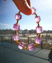 Load image into Gallery viewer, Beautiful Purple Fluorite Bracelet/10.5mm Beads/Peace-Giving Crystal/Increase concerntration/Quiet Anxiety
