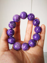 Load image into Gallery viewer, AAA Grade Charoite Bracelet/16.4mm Beads/Courage/Intuition/Overcome Fear/Spirit of Unconditional Love
