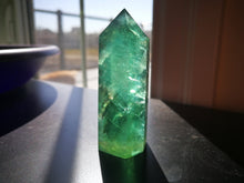Load image into Gallery viewer, Green Fluorite Energy Pillar/Fengshui/Energy of Growth &amp; Expansion/Calm Anxiety/Stimulates Memory and Concentration
