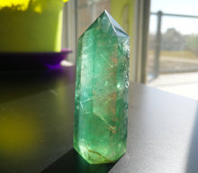 Load image into Gallery viewer, Green Fluorite Energy Pillar/Fengshui/Energy of Growth &amp; Expansion/Calm Anxiety/Stimulates Memory and Concentration

