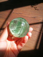 Load image into Gallery viewer, Beautiful Green Fluorite Sphere/5.15cm/Aura Cleanser/Anti Addition/Home Decoration/Elixir for Gardening Uses/Calm Anxiety
