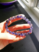 Load image into Gallery viewer, Gorgeous Cordierite Bracelet/Iolite/Dichroite/8.4mm-8.8mm Beads/7.5 Inches/Water Sapphire/Stone of the Muses/Spiritual Healing
