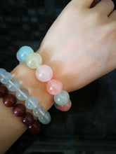 Load image into Gallery viewer, Morganite Bracelet/13.6mm Beads/Crystal of Divine Love/Inner Strength/Relationship
