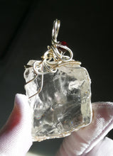 Load image into Gallery viewer, Azeztulite pendant/Silver wired/Interior Rainbows/Mood Lifting/Calm/Peace/Joy/Confidence/Manifestation
