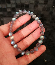 Load image into Gallery viewer, Top Grade Labradorite Bracelet/6.8mm Beads/Stone of Magic/Strengthen Intuitive Abilities/Connection with Divine
