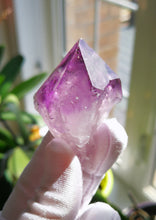 Load image into Gallery viewer, Natural Amethyst Wand/Interior Rainbows/Crown Chakra/Third Eye/Relaxation/Meditation/Love/Inner Peace
