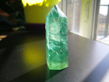 Load image into Gallery viewer, Green Fluorite Energy Pillar/Fengshui/Energy of Growth &amp; Expansion/Calm Anxiety/Stimulates Memory and Concentration

