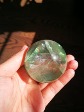 Load image into Gallery viewer, Beautiful Green Fluorite Sphere/5.15cm/Aura Cleanser/Anti Addition/Home Decoration/Elixir for Gardening Uses/Calm Anxiety
