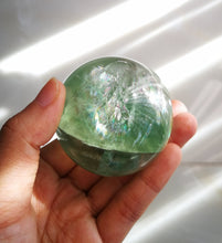Load image into Gallery viewer, Beautiful Green Fluorite Sphere/5.15cm/Aura Cleanser/Anti Addition/Home Decoration/Elixir for Gardening Uses/Calm Anxiety
