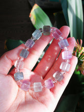 Load image into Gallery viewer, Rainbow colored fluorite/9mm Beads/Inner Peace and Calm/Personal Growth/Mental Clarity/Cleanse and Energize
