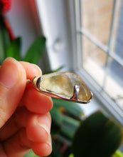 Load image into Gallery viewer, Libyan Gold Tektite Silver Pendant/Libyan Dessert Glass/Powerful Manifestation Stone/Transform Your Life
