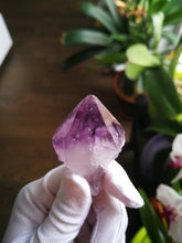 Load image into Gallery viewer, Natural Amethyst Wand/Interior Rainbows/Crown Chakra/Third Eye/Relaxation/Meditation/Love/Inner Peace
