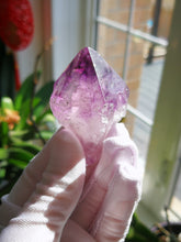 Load image into Gallery viewer, Natural Amethyst Wand/Interior Rainbows/Crown Chakra/Third Eye/Relaxation/Meditation/Love/Inner Peace
