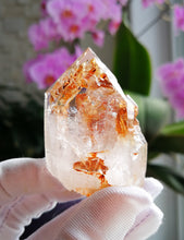 Load image into Gallery viewer, Beautiful Skeletal Quartz from Madagascar/Red Clay/Lavender Purple Inclusions/Crystal Healing - 76g
