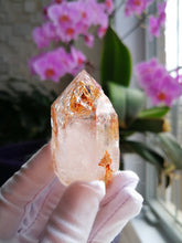 Load image into Gallery viewer, Beautiful Skeletal Quartz from Madagascar/Red Clay/Lavender Purple Inclusions/Crystal Healing - 76g
