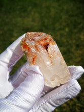 Load image into Gallery viewer, UV Reactive Madagascar Skeletal Quartz/Red Clay &amp; Lavender Purple Inclusions/Master Healing Crystal/Meditation - 53g
