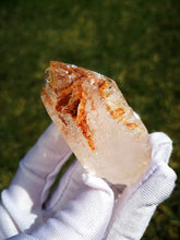 Load image into Gallery viewer, UV Reactive Madagascar Skeletal Quartz/Red Clay &amp; Lavender Purple Inclusions/Master Healing Crystal/Meditation - 53g

