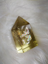 Load image into Gallery viewer, Flaming Butterfly - Natural Citrine Energy Pillar/Butterfly-shaped Rainbows/Stone of Abundance &amp; Wealth/Fengshui/Home Decoration
