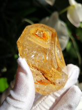 Load image into Gallery viewer, Extraordinary Golden Skeletal Quartz from Pakistan/Yellow Clay Inclusions/Rainbows/Ancient Wisdom/Master Healing Crystal - 70g
