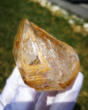 Load image into Gallery viewer, Extraordinary Golden Skeletal Quartz from Pakistan/Yellow Clay Inclusions/Rainbows/Ancient Wisdom/Master Healing Crystal - 70g
