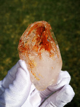 Load image into Gallery viewer, UV Reactive Madagascar Skeletal Quartz/Red Clay &amp; Lavender Purple Inclusions/Master Healing Crystal/Meditation - 53g
