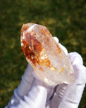 Load image into Gallery viewer, UV Reactive Madagascar Skeletal Quartz/Red Clay &amp; Lavender Purple Inclusions/Master Healing Crystal/Meditation - 53g
