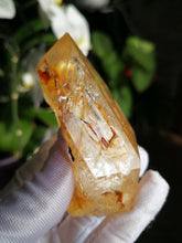 Load image into Gallery viewer, Golden Skeletal Quartz From Pakistan with Clay Inclusions/Window Quartz/100% Natural/Master Healing Stones/Deep Healing - 97g
