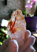 Load image into Gallery viewer, UV Reactive Skeletal Quartz from Madagascar/Red Clay &amp; Lavender Purple Inclusions/Master Healing Crystal - 63g
